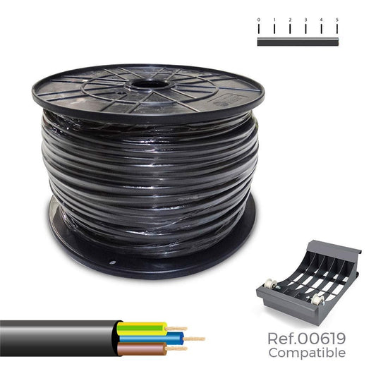 Manguera tubular vv-k06/1kv 3 g 1,50 mm² negra, 200 m. (bobina grande)