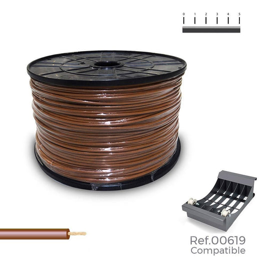 Cablecillo h05v-k 1,50 mm² marrón,1000 m. (bobina grande)