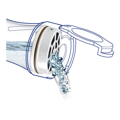 Botella filtración instantánea de vidrio de 1 l con 1 filtro