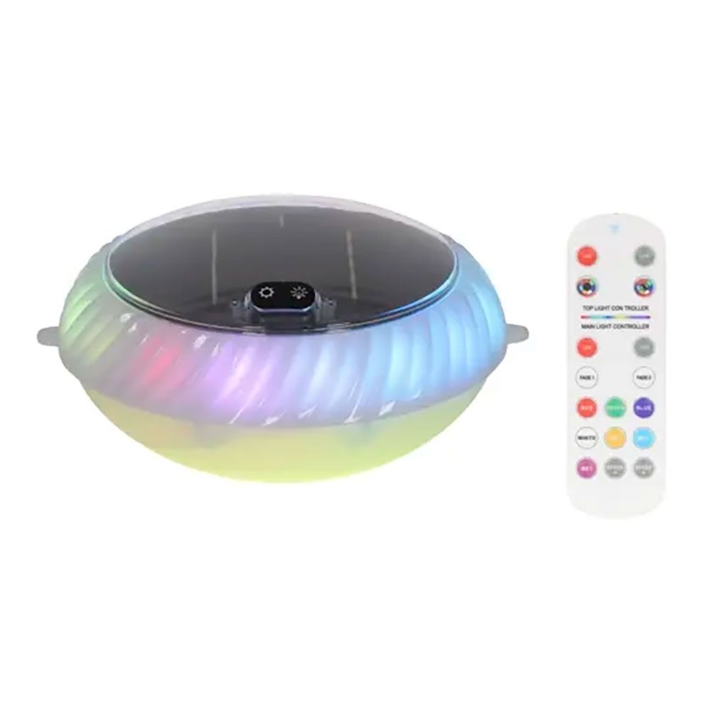 Luz solar flotante, 20 leds, 70 im, ip68, con 10 funciones, ø20 x 10 cm