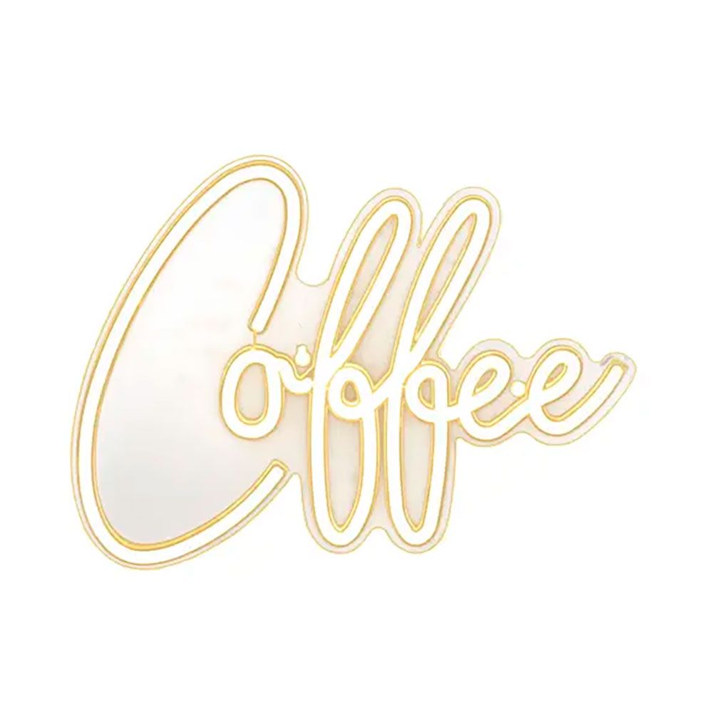 Luz led neón decorativa coffee, 40 x 31 x 1,5 cm
