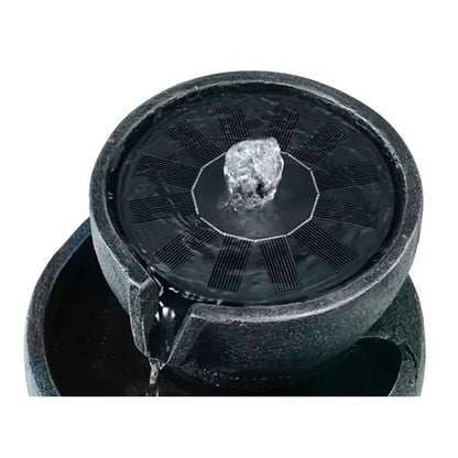 Fuente solar para exterior ipx8, de poliresina, ø21 x 21 cm