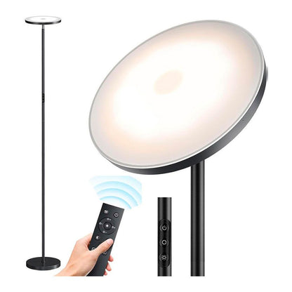 Lámpara de pie led dencel, 24 w, 3cct, dimmable, 2200 lm, negra, ø25 x 175 cm