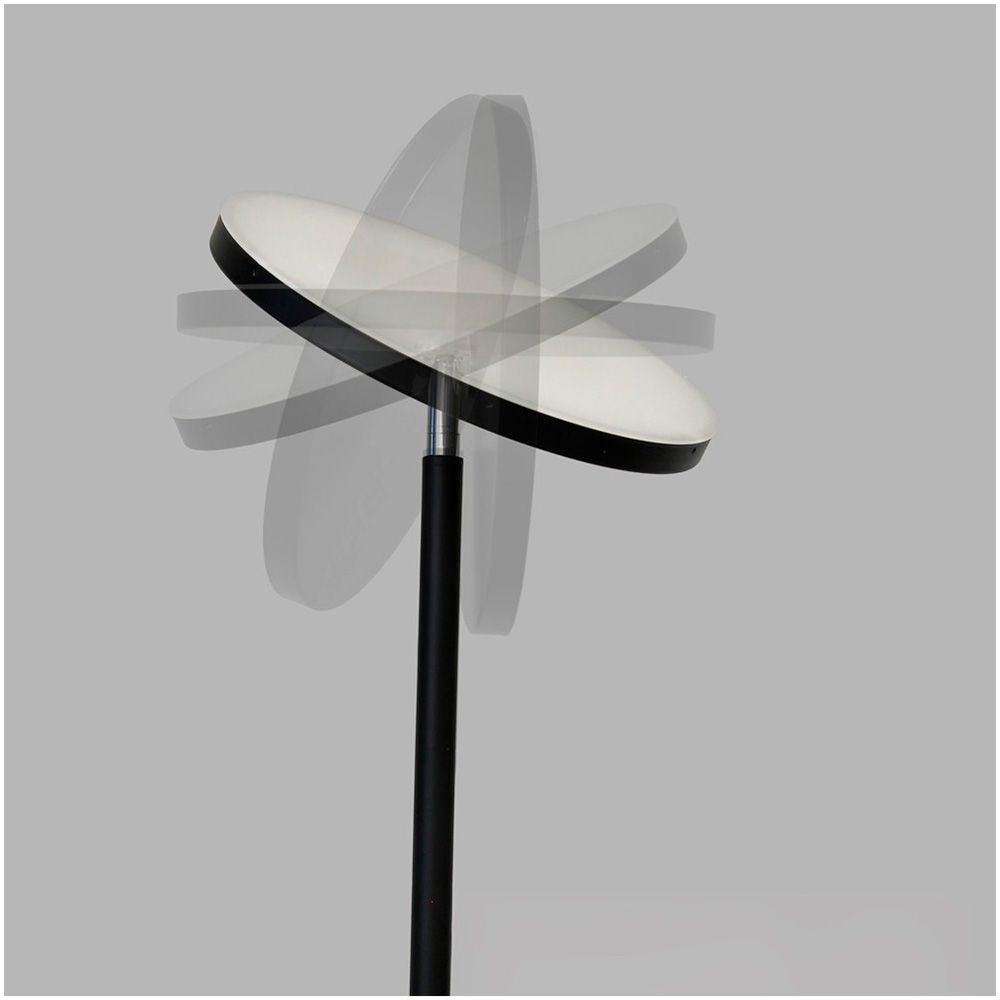 Lámpara de pie led dencel, 24 w, 3cct, dimmable, 2200 lm, negra, ø25 x 175 cm
