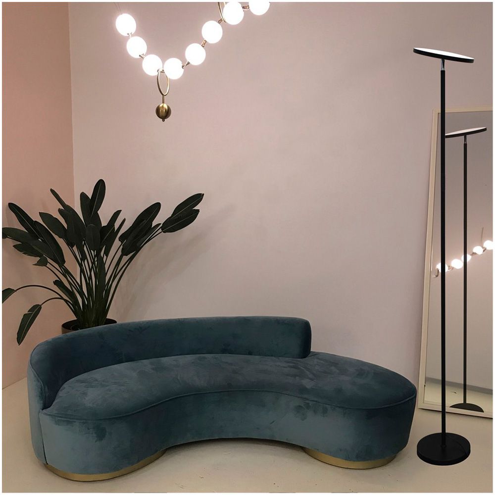 Lámpara de pie led dencel, 24 w, 3cct, dimmable, 2200 lm, negra, ø25 x 175 cm