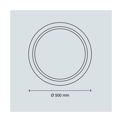 Plafón led circular, charly, 72 w, 3cct, 7290 lm, blanco, ø50 x 7 cm