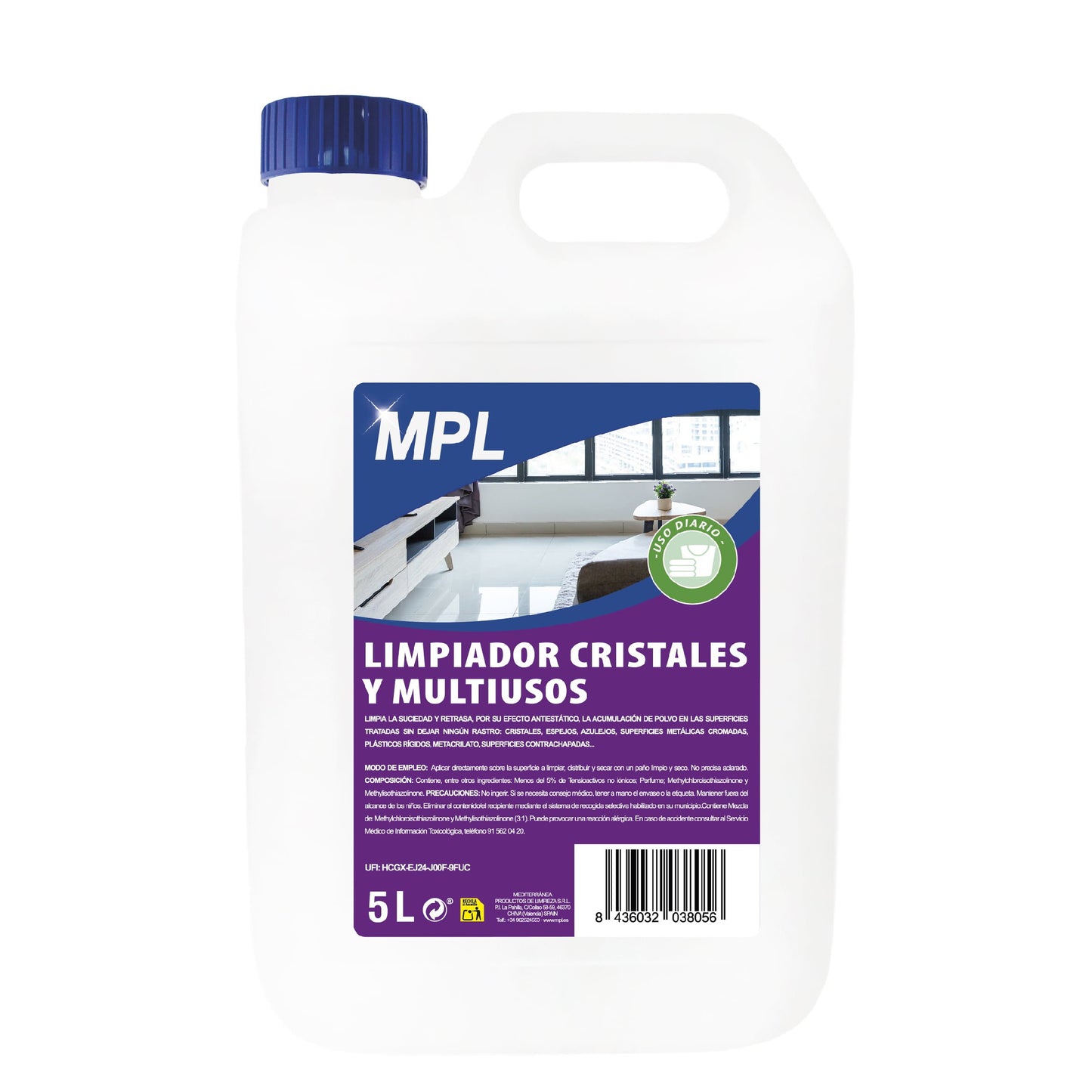 Limpiador cristales y multiusos 5L