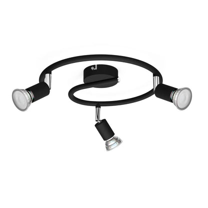 Foco 3 elementos limbali gu10 (bombilla no incluida) color negro ø 29,3 x 13 cm