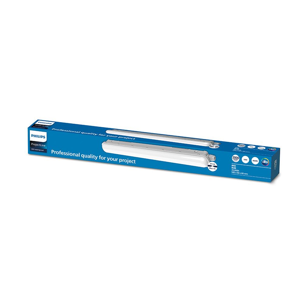 Regleta estanca projectline 4000 k 2000 lm luz dia, 60 cm