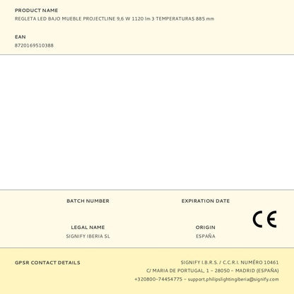 Regleta led bajo mueble projectline 9,6 w 1120 lm 3 temperaturas 885 mm