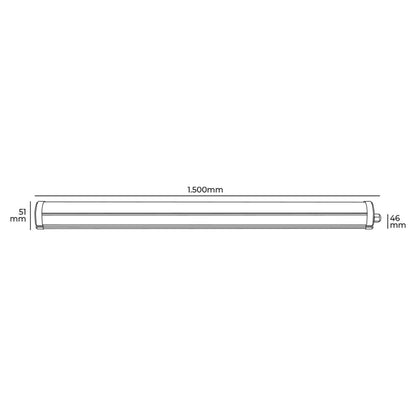 Regleta led 48 w 4.000 k luz día 5.160 lm 150 x 4,6 x 5,1cm