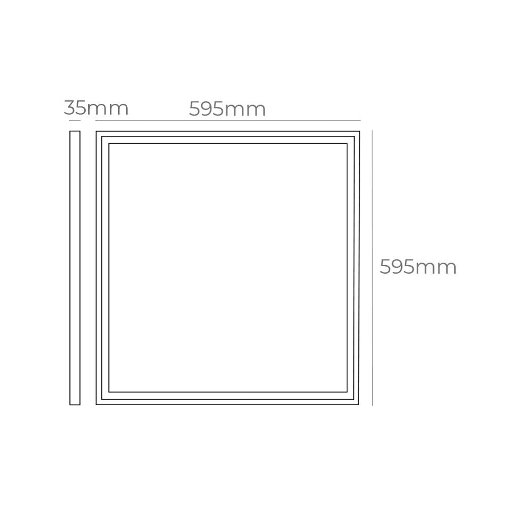 Panel led 40 w 4000 k 4300 lm luz dia 59,5 x 59,5 x 3,5 cm