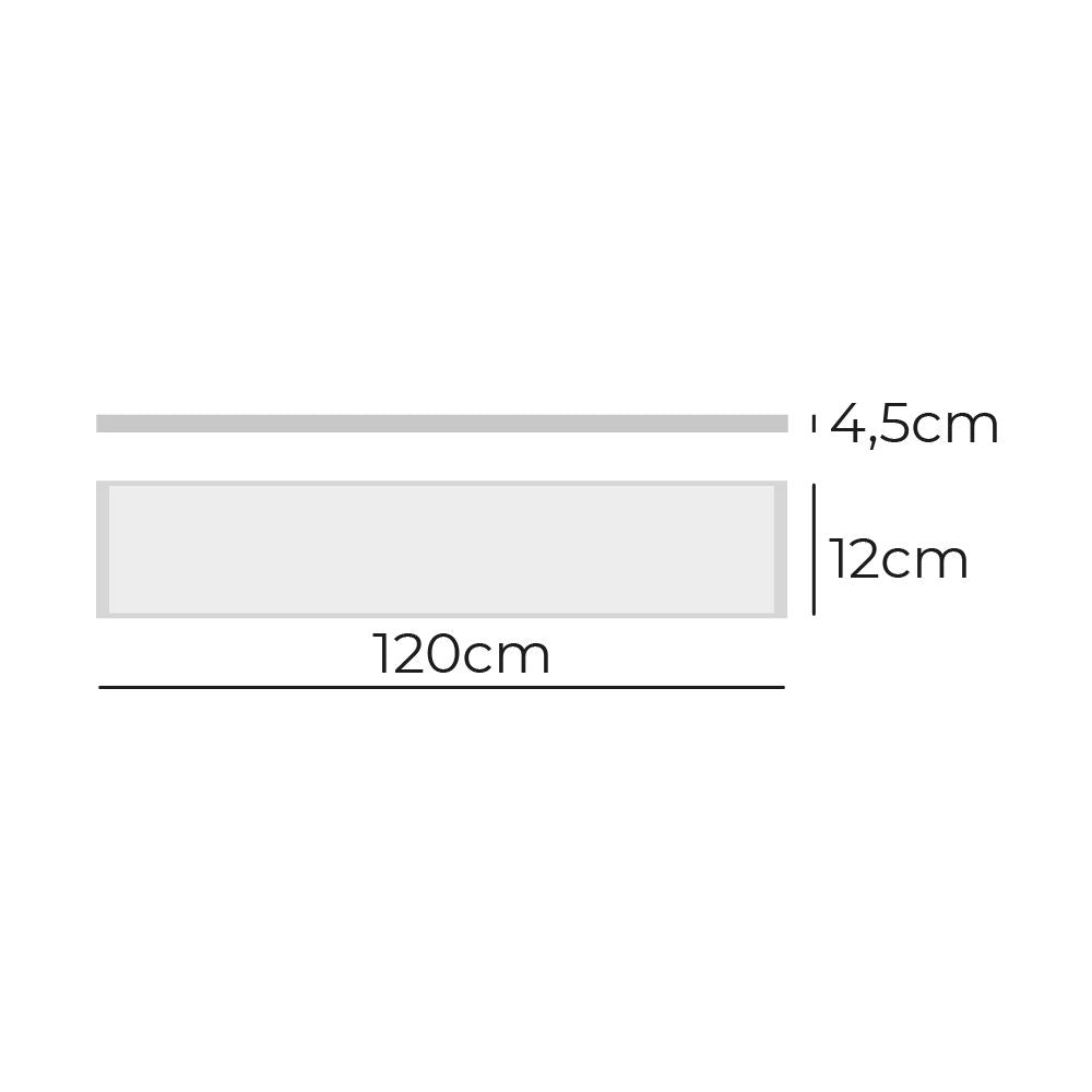 Regleta led 48 w 4000 k luz dia 4800 lm 12 x 120 x 4,5 cm