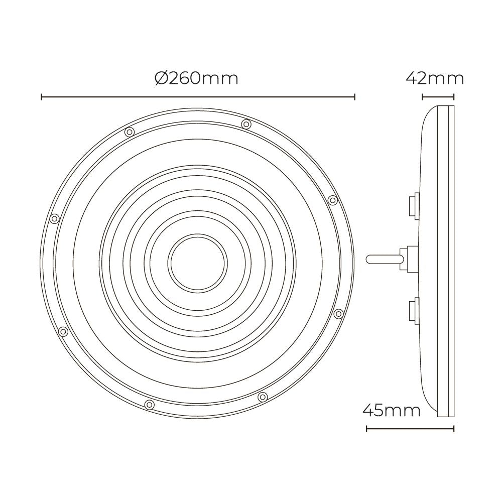 Campana led 100 w, 6400 k, 10.000 lm, ø26 x 4,5 cm