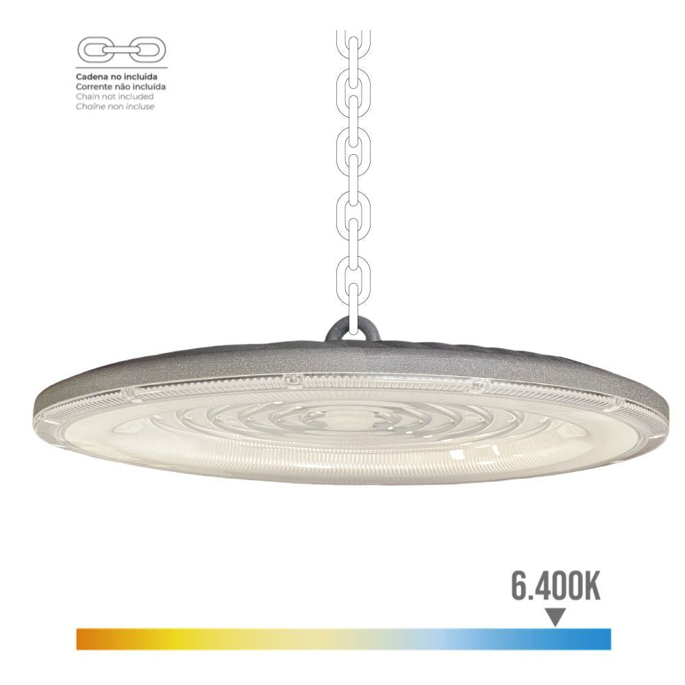 Campana led 200 w, 6400 k, 20.000 lm, ø33 x 4,5 cm