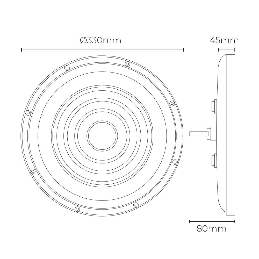 Campana led 200 w, 6400 k, 20.000 lm, ø33 x 4,5 cm