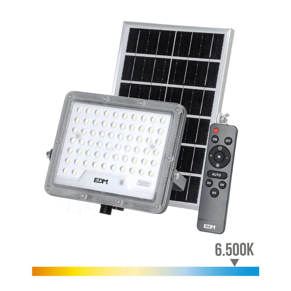 Foco proyector solar slim 200 w 1800 lm 6500 k luz fría