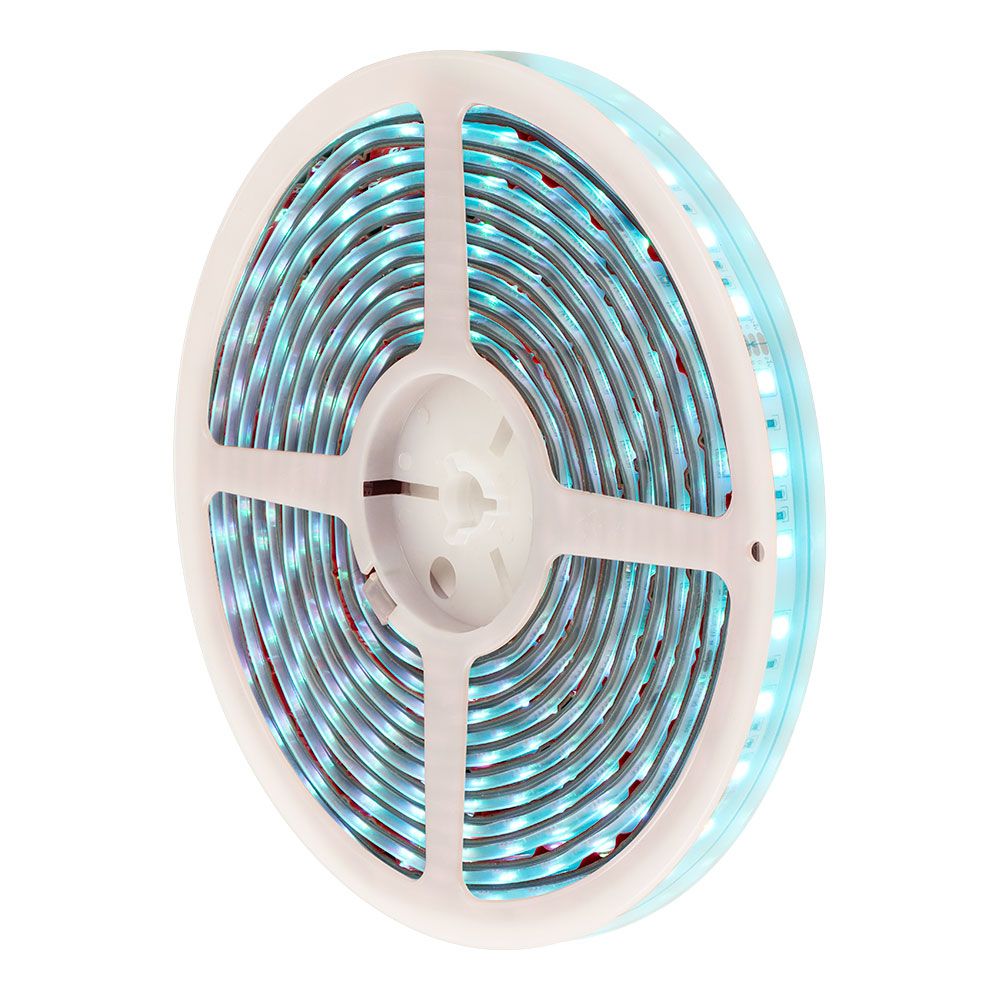 Tira led adhesiva 4,5 w/m 20 lm/w 24 v dc ip65, 5 m x 12 mm, rgb, multicolor, wifi tuya app