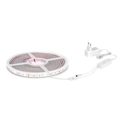 Tira led adhesiva 4,5 w/m 20 lm/w 24 v dc ip65, 5 m x 12 mm, rgb, multicolor, wifi tuya app