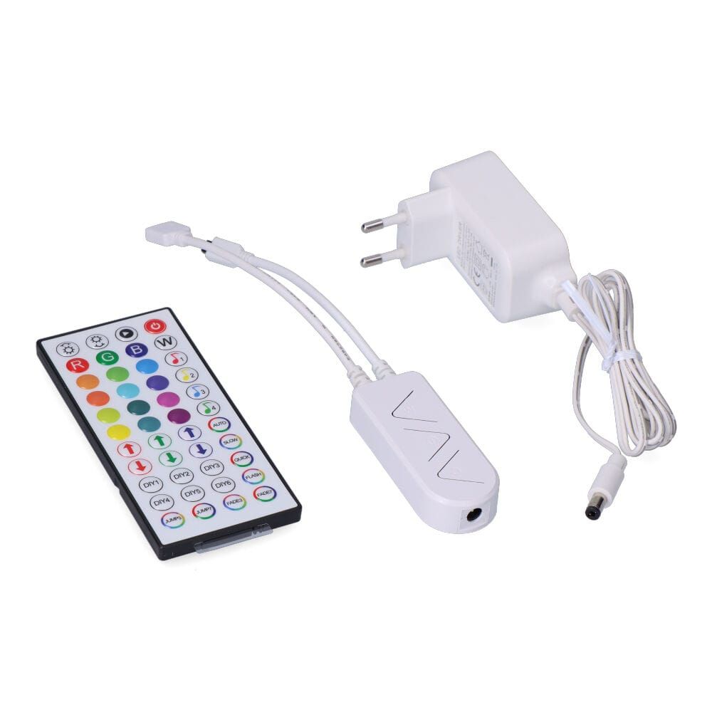 Tira led adhesiva 4,5 w/m 20 lm/w 24 v dc ip65, 5 m x 12 mm, rgb, multicolor, wifi tuya app