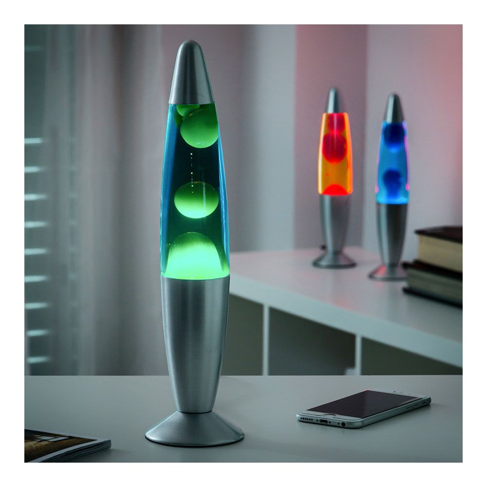 Lámpara de lava magma 25 w color verde