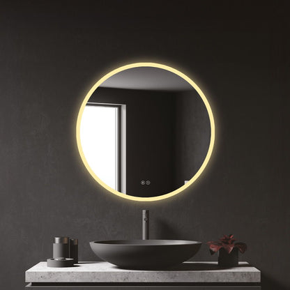 Espejo redondo con led 20 w 60 cm
