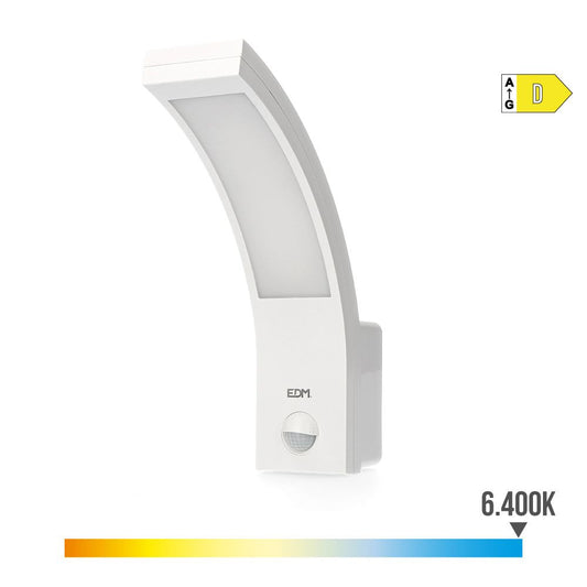 Aplique led con sensor de movimiento 10 w 1686 lm 6400 k ip54 6,6 x 18,8 x 25 cm