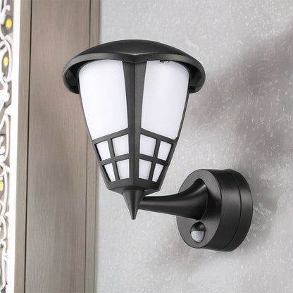 Aplique led con sensor crepuscular y movimiento 15 w 1200 lm 4000 k luz día, negro, 21,6 x 16 x 24,7 mm