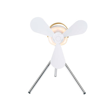 Ventilador de sobremesa, recargable con usb, 3 aspas, 4 velocidades, con mando