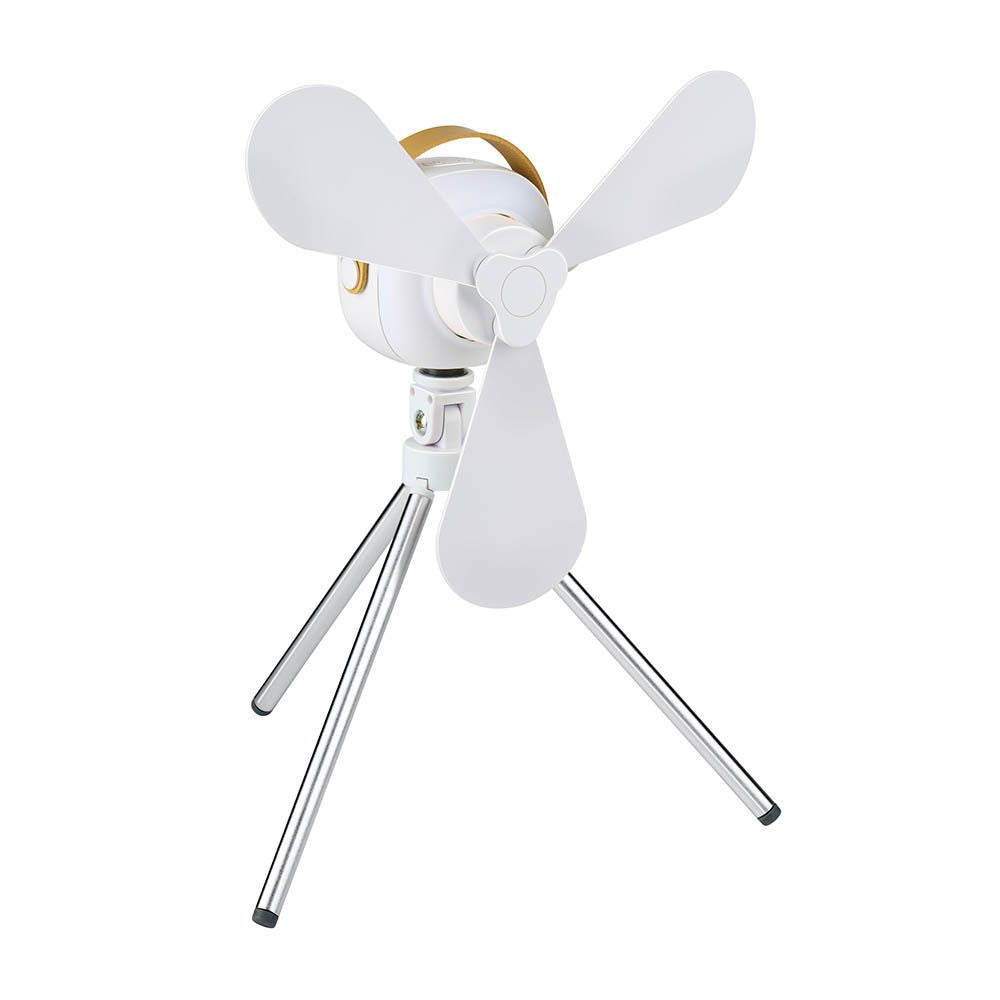 Ventilador de sobremesa, recargable con usb, 3 aspas, 4 velocidades, con mando