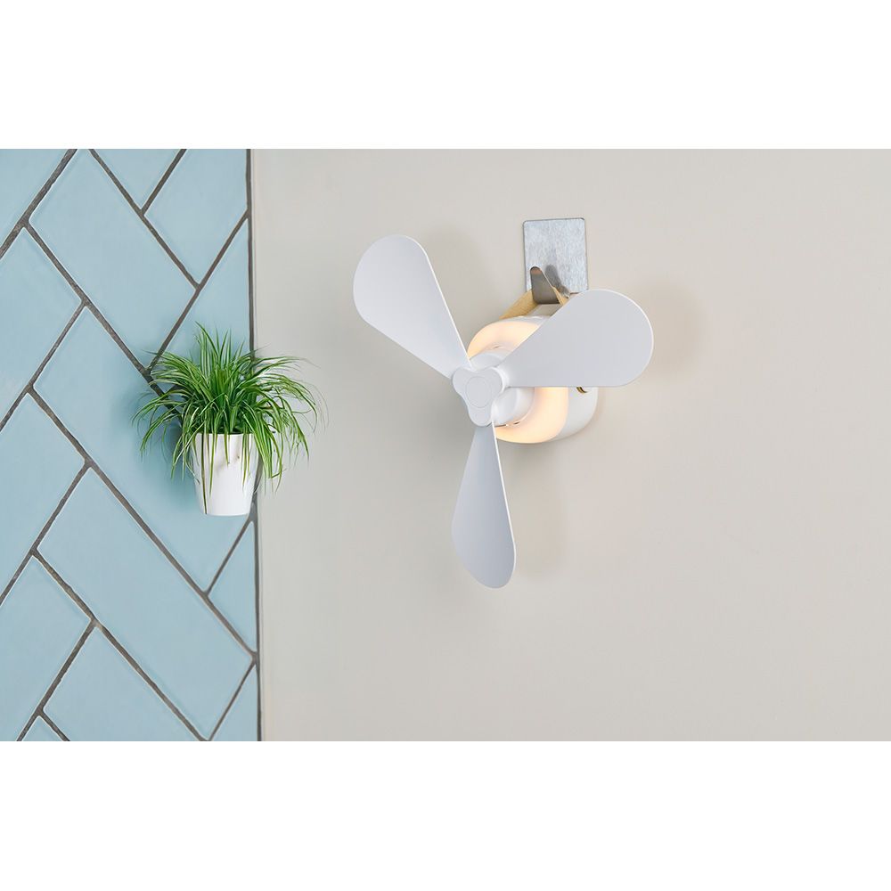 Ventilador de sobremesa, recargable con usb, 3 aspas, 4 velocidades, con mando