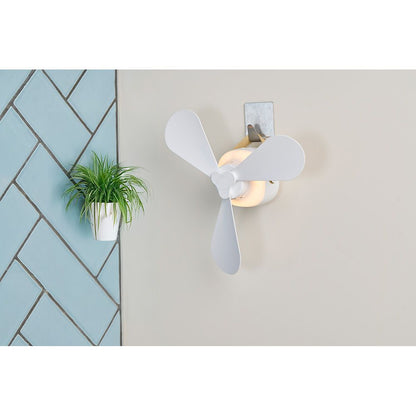Ventilador de sobremesa, recargable con usb, 3 aspas, 4 velocidades, con mando