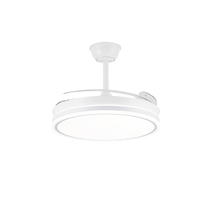 Ventilador de techo led 3cct aspas retráctiles evo smart 72 w 7920 lm blanco, aspas ø106 cm, plafón ø48,5 cm, altura 32 - 42 cm