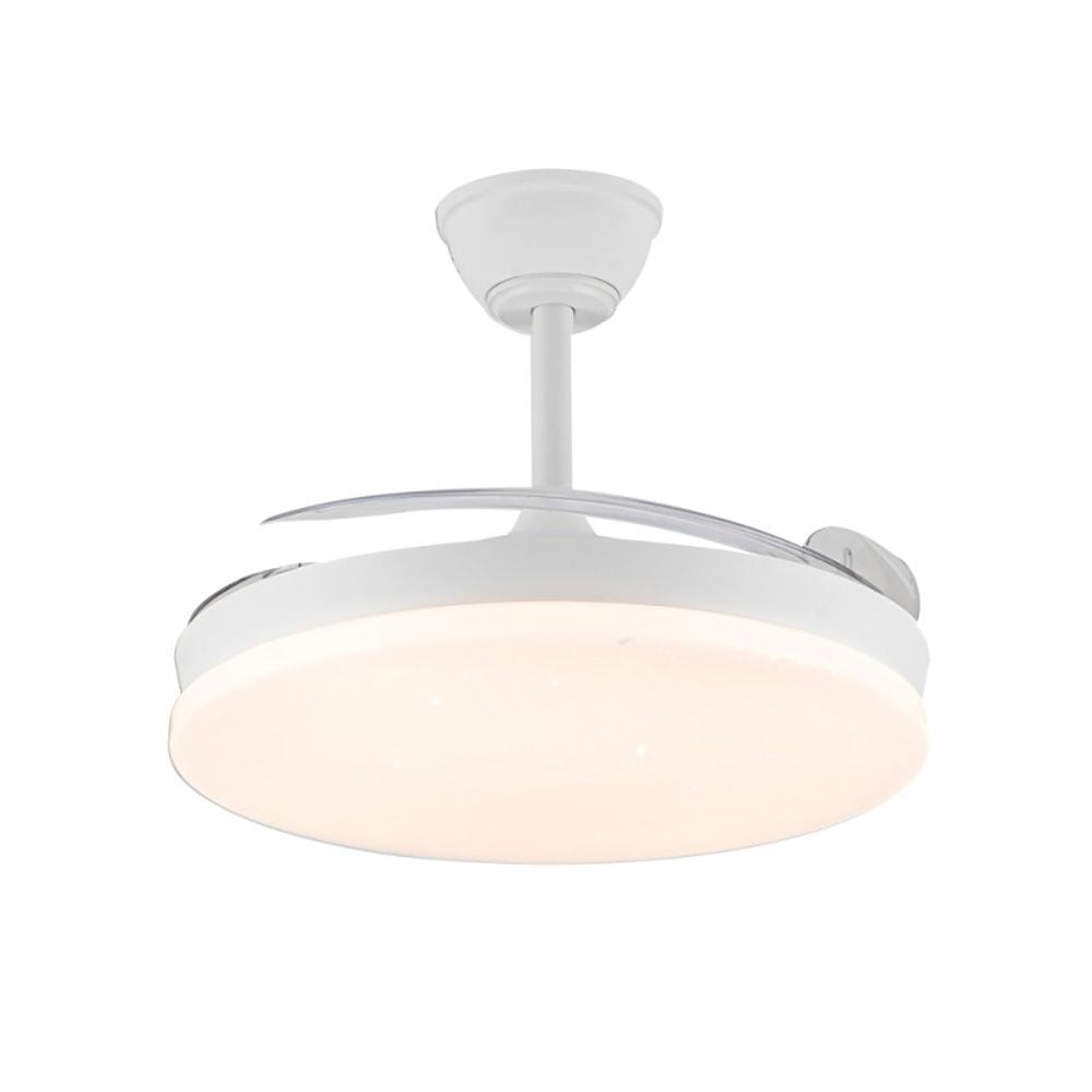Ventilador de techo led 3cct aspas retráctiles stars evo smart 72 w 7920 lm blanco, aspas ø106 cm, plafón ø48,5 cm, altura 34 - 44 cm