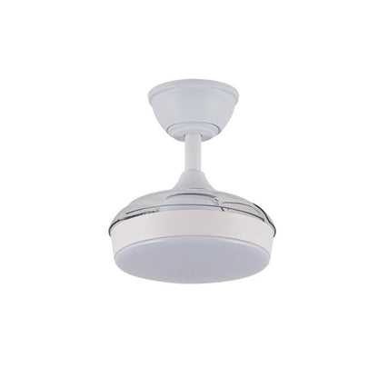Ventilador de techo led 3cct aspas retráctiles hornet 32 w 3195 lm blanco, aspas ø56 cm, plafón ø26 cm, altura 34 - 44 cm