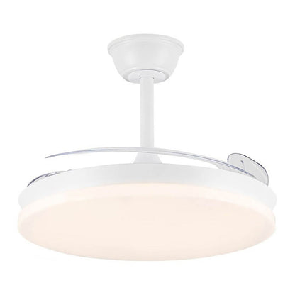 Ventilador techo, led 3cct, aspas retráctiles, milky m eco, 45 w, 4400 lm, blanco, ø106 cm, plafón ø48 cm, altura 32 - 42 cm
