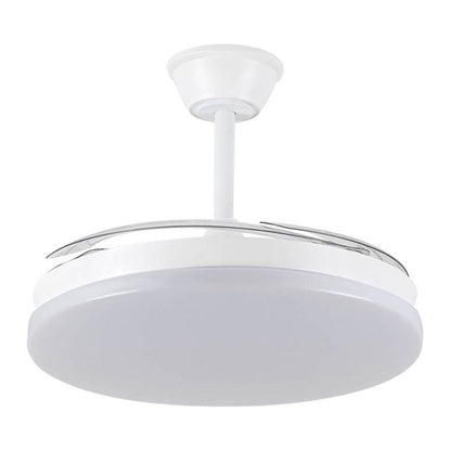 Ventilador techo, led 3cct, aspas retráctiles, milky l evo smart, 72 w, 7920 lm, blanco, ø120 cm, plafón ø48 cm, altura 32 - 42 cm