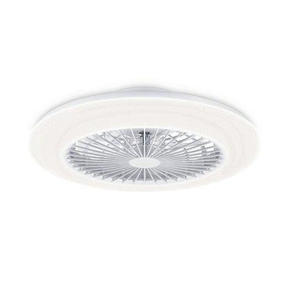 Ventilador de techo, led 3 cct, dc 25 w + led 60 w, modelo amigo, blanco con difusor opal, ø57,5 cm