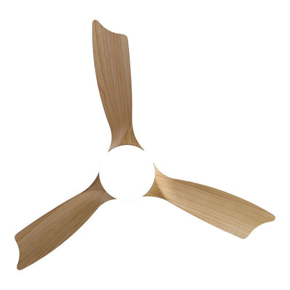 Ventilador de techo modelo báltico con 3 aspas de madera ø132cm luz led 3000/4000/6000k, 3cct, potencia: 20 w, color blanco