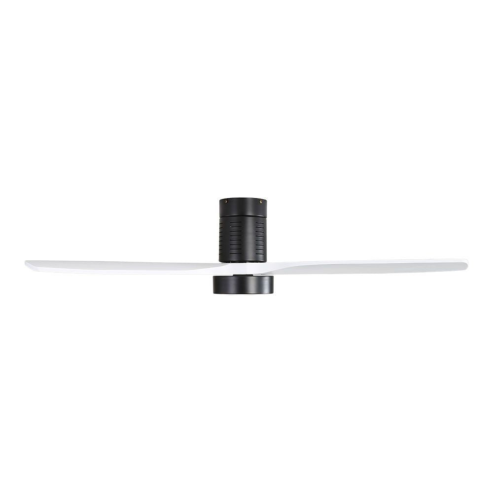 Ventilador de techo modelo kara con 3 aspas color blanco ø132cm luz led 3000/4000/6000k, 3cct, 30 w, negro