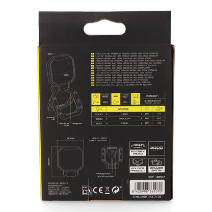 Foco led de trabajo power work am1 20 w 2.000 lm 3 en 1