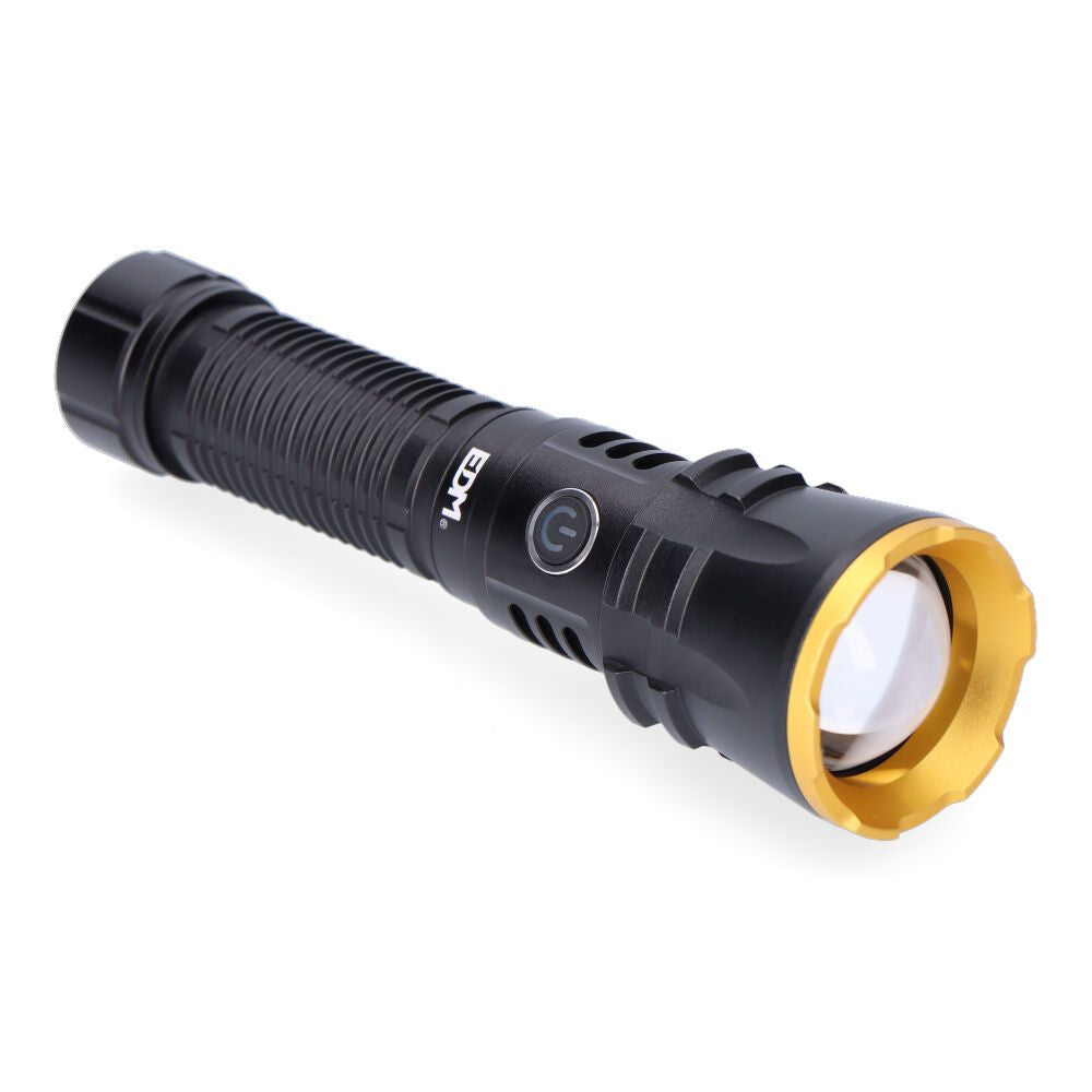 Linterna led de largo alcance wolf pro x3 1800 lm 20 w recargable