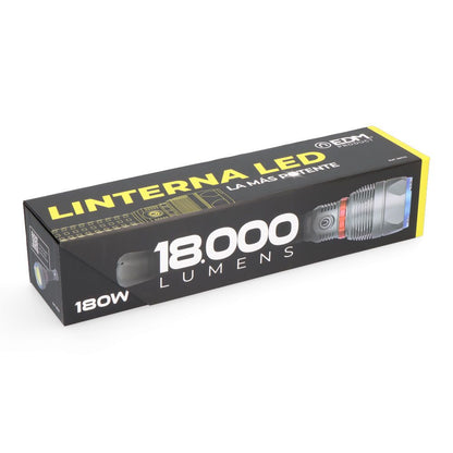 Linterna led de largo alcance 18000 lm