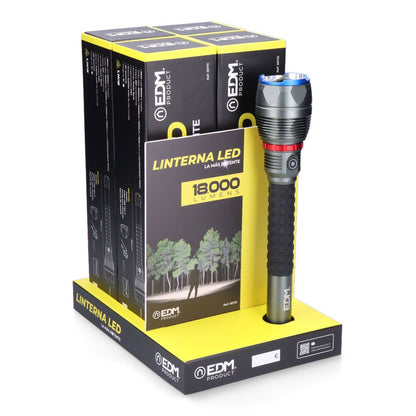 Linterna led de largo alcance 18000 lm
