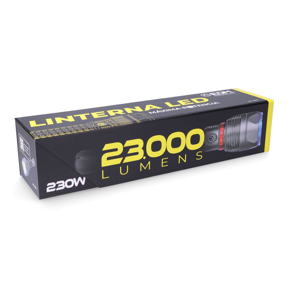 Linterna led de largo alcance 23000 lm