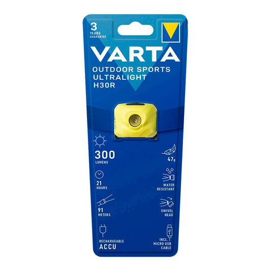Linterna frontal ultralight h30r amarilla varta