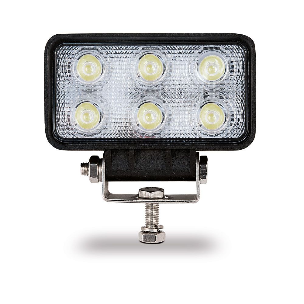 Faro de trabajo rectangular 6 led - 1200 lm - 18w - 10 - 30v