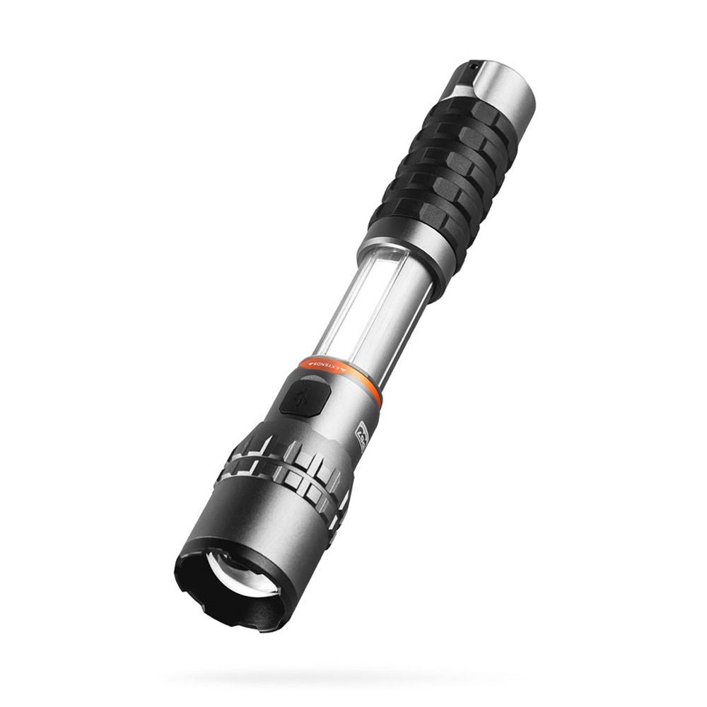 Linterna slyde king 2k. linterna+lámpara cob recargable. por la compra de 6 unidades regalo de expositor