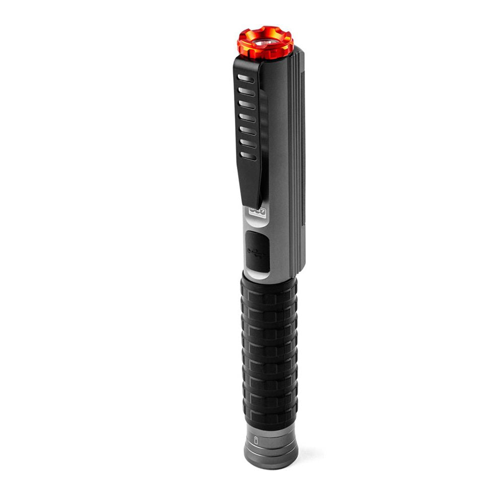 Linterna big larry pro+. lámpara+cob recagable - por la compra de 6 unidades un expositor de regalo