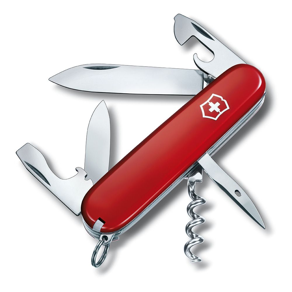 Navaja bantam roja, 12 funciones, peso 59 g, 26 x 14 x 91 mm